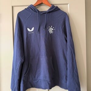 Castore Glasgow Rangers Navy Blue Hooded Sweatshirt